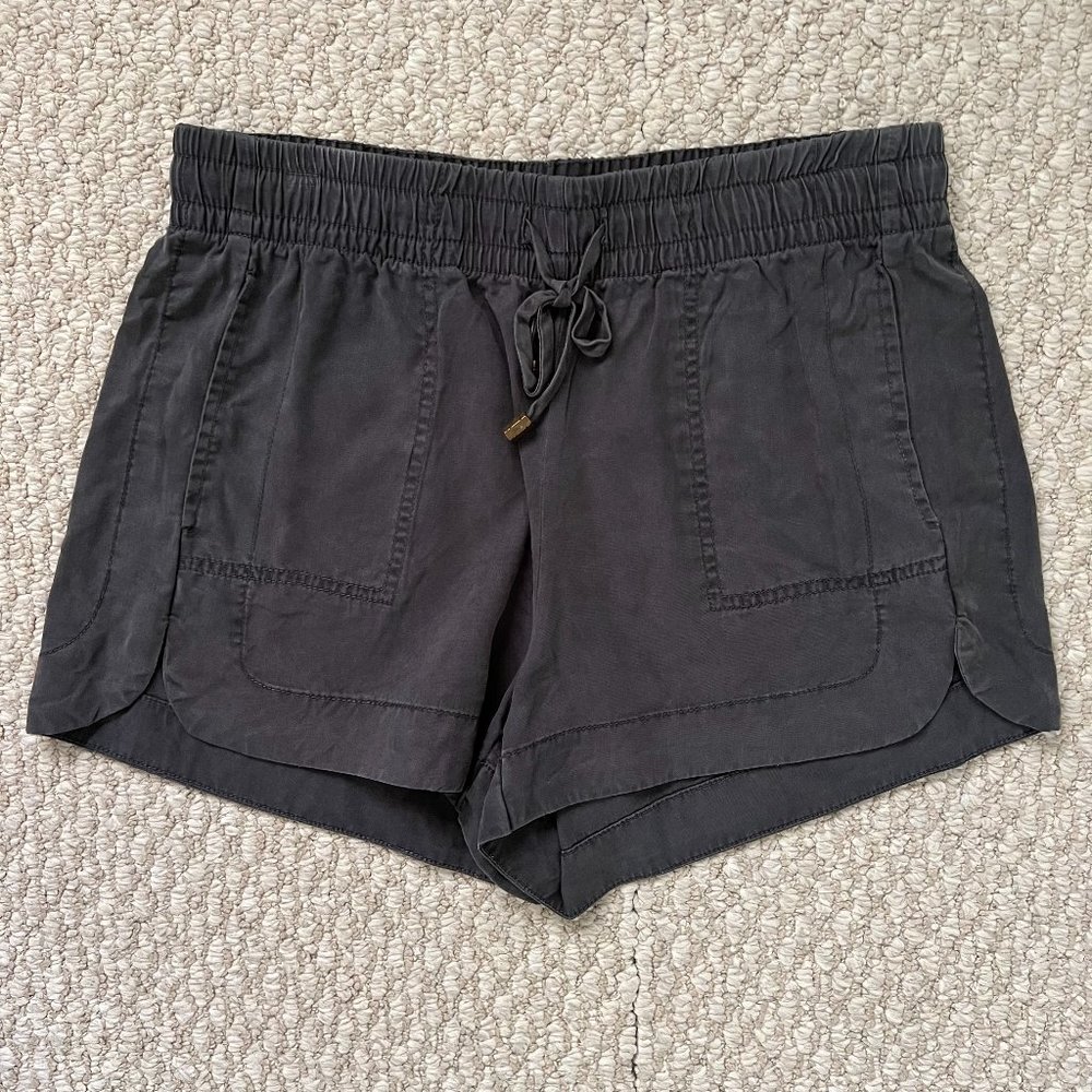 Dark Gray Lounge Shorts with Elastic Waist